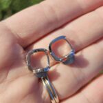 Akvamarín náušnice srdiečka – Obrázok 2