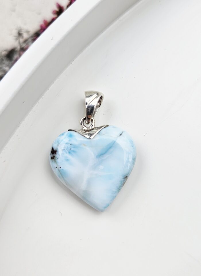 Larimar prívesok srdiečko Ag925 č.33 ZĽAVA – Obrázok 2