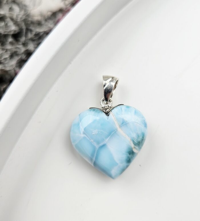 Larimar prívesok srdiečko Ag925 č.35 – Obrázok 2