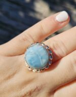 Prsteň Larimar Ag925 č.3 veľ.55