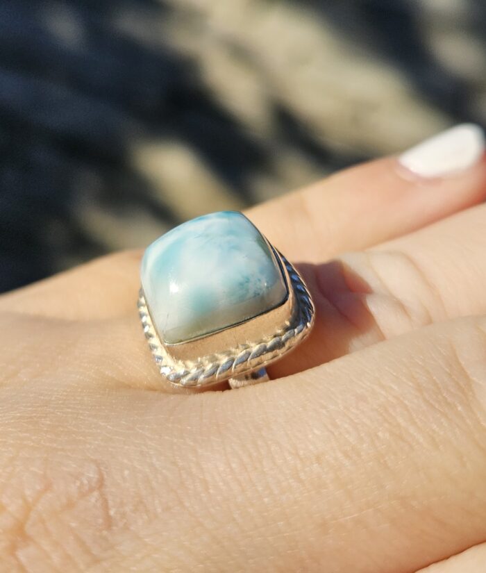 Prsteň Larimar Ag925 č.4 veľ.55 – Obrázok 2