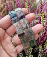 Fluorit fazetovaný platničkový náramok