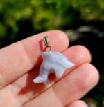 Chalcedón modrý prívesok DELFÍN č.2