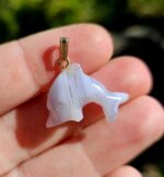 Chalcedón modrý prívesok DELFÍN č.4