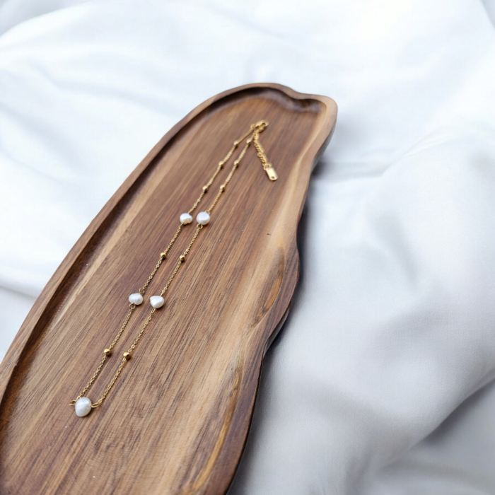 Perly riečne biele zlatý chir.oceľ – Obrázok 2