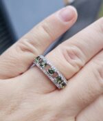 Vltavín prsteň v striebre Ag925 veľ.54-55