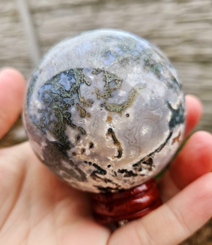 Achát machovy Guľa 6,5cm 380g, č.2 – Obrázok 2