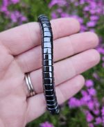 Hematit náramok platničkový