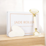 Jadeit biely Face roller + Qua sha v krabičke