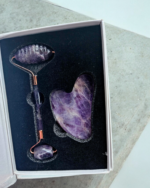 Ametyst Face roller + Qua sha v krabičke  č.2