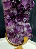 Ametyst drúza na zlatom stojane 1,67kg – Obrázok 6