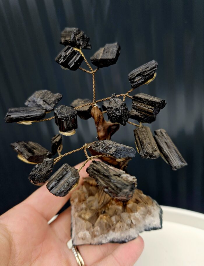 Turmalín čierny na záhnede stromček šťastia – Obrázok 2