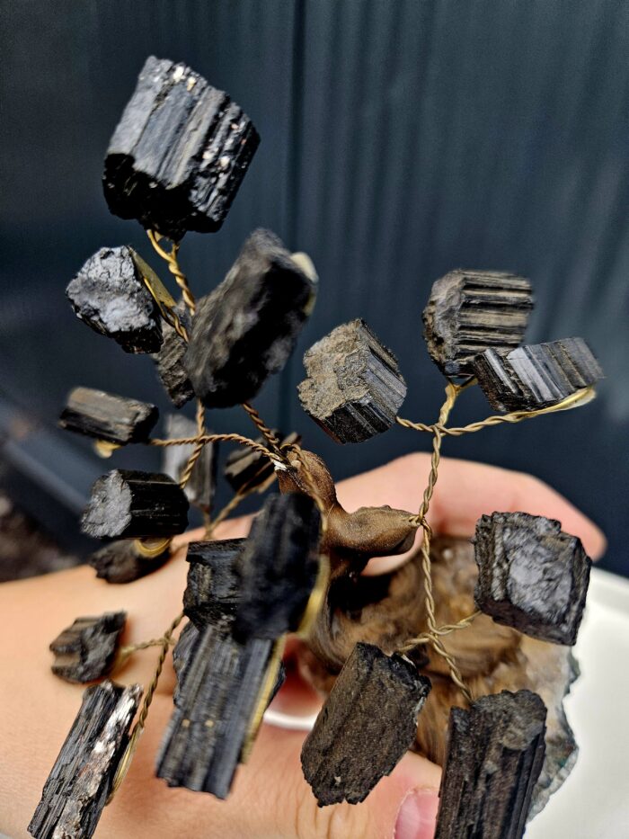 Turmalín čierny na záhnede stromček šťastia – Obrázok 4