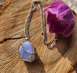 Retiazka s kamienkom CHALCEDÓN MODRÝ