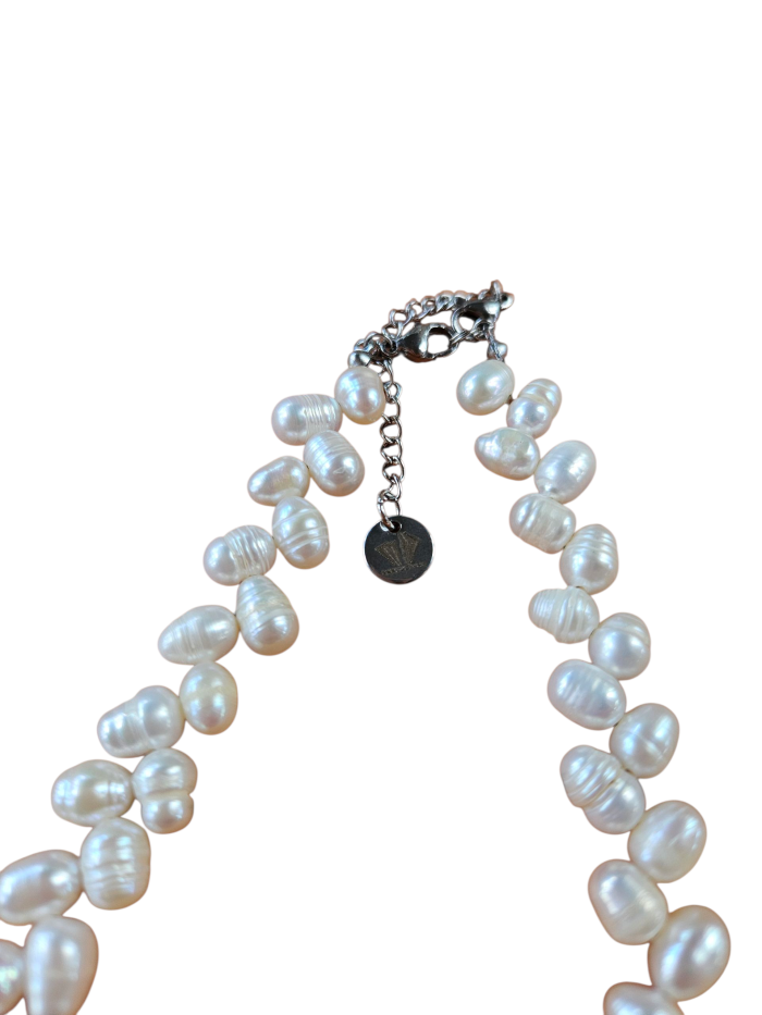 Perly riečne biele náhrdelník Exclusive – Obrázok 2