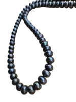 Perly riečne čierne SET náramok+náhrdelník – Obrázok 3