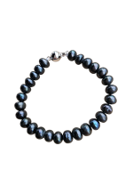 Perly riečne čierne SET náramok+náhrdelník – Obrázok 4