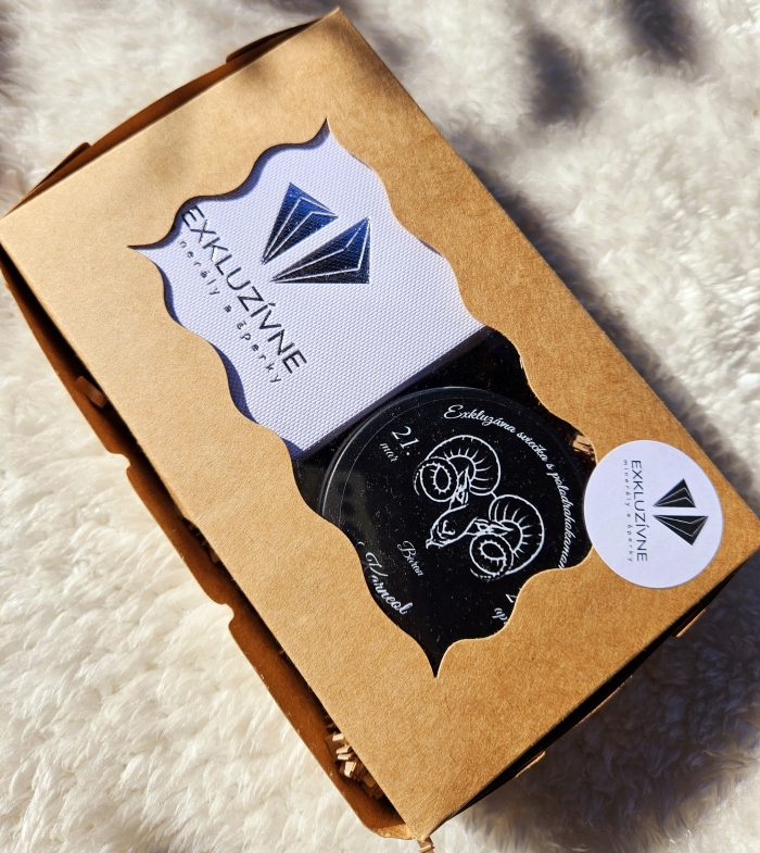 Sviečka + náramok znamenie BARAN v darčekovej krabičke – Obrázok 2