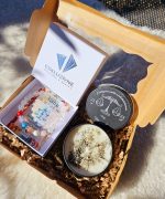 Sviečka + náramok znamenie VÁHY v darčekovej krabičke