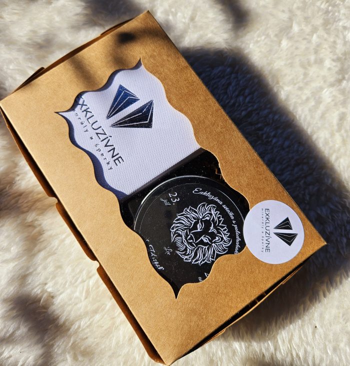 Sviečka + náramok znamenie LEV v darčekovej krabičke – Obrázok 2