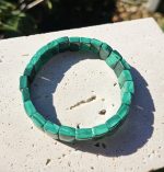 Malachit platničkový náramok OBDĹŽNIKY – Obrázok 2