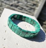 Malachit platničkový náramok OBDĹŽNIKY – Obrázok 3