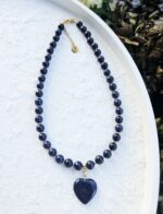 Avanturín modrý náhrdelník 8mm SRDIEČKO