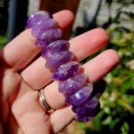 Ametyst platničkový náramok