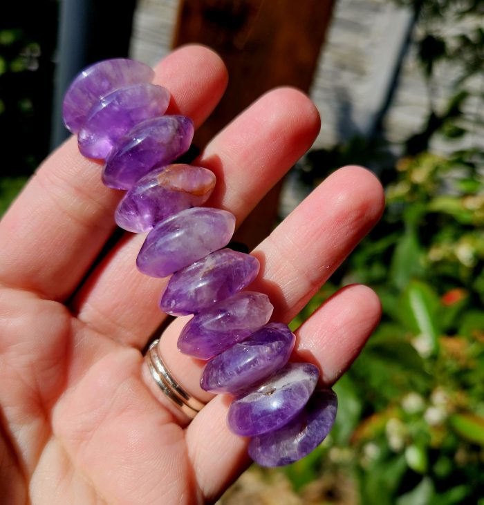 Ametyst platničkový náramok – Obrázok 3