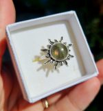 Labradorit  Slniečko prsteň S925, veľ.55