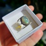 Labradorit prsteň S925, veľ.58