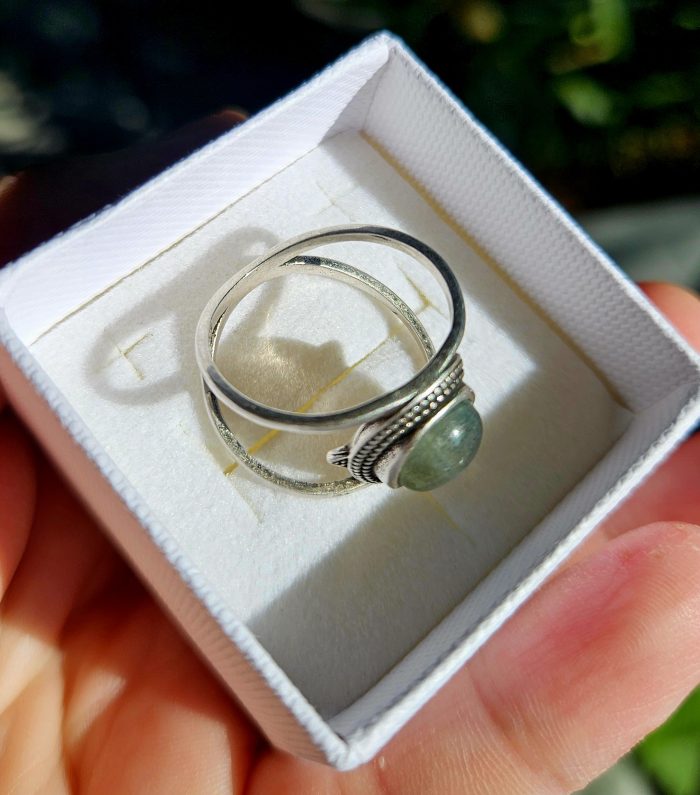 Labradorit prsteň S925, veľ.58 – Obrázok 2