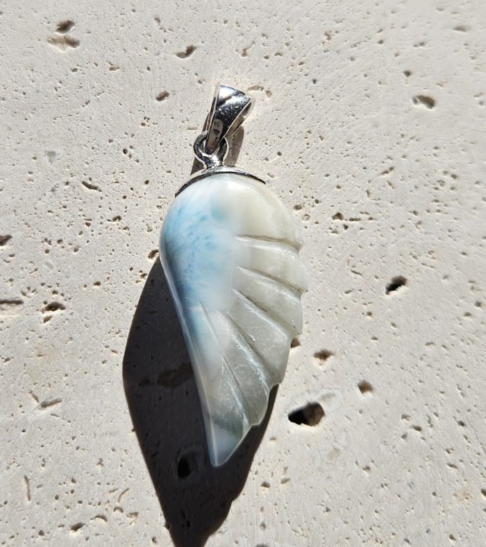 Larimar prívesok krídlo Ag925  č.14 – Obrázok 2