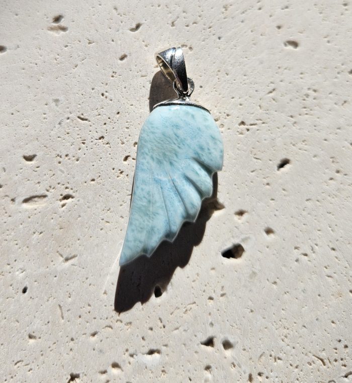 Larimar prívesok krídlo Ag925  č.21 – Obrázok 2