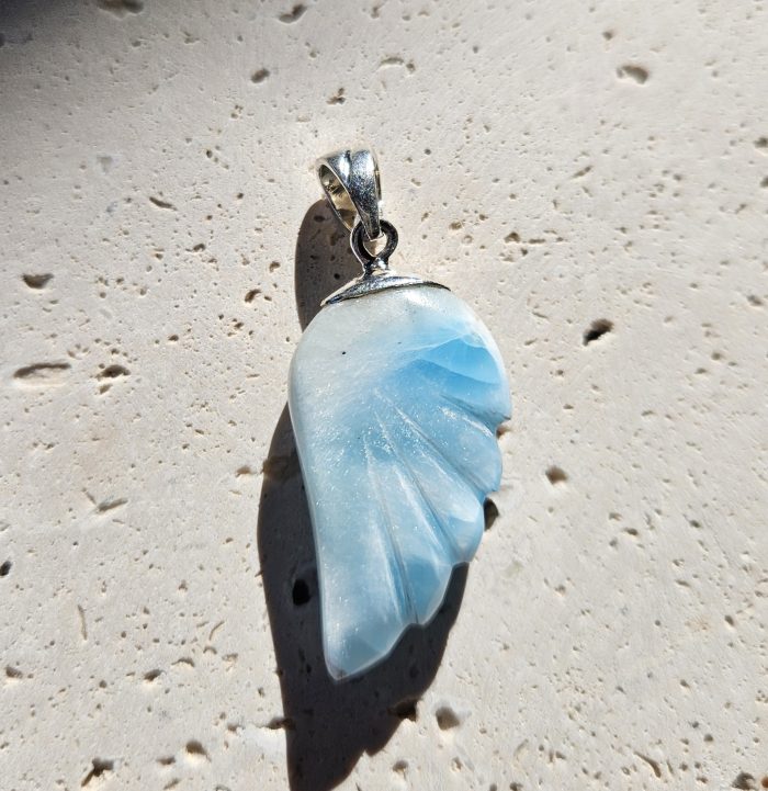 Larimar prívesok krídlo Ag925  č.22 – Obrázok 2