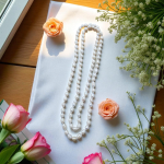 Perly riečne biele náhrdelník 120cm
