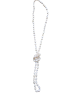 Perly riečne biele náhrdelník 120cm – Obrázok 3