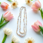 Perly riečne mix náhrdelník 120cm č.1