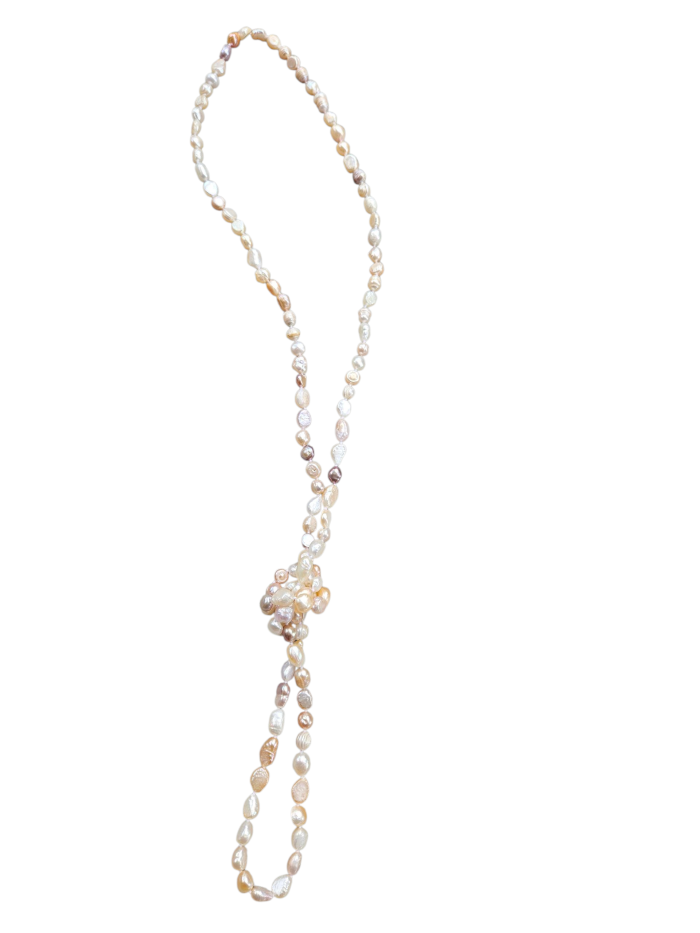 Perly riečne mix náhrdelník 120cm č.1 – Obrázok 3