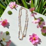 Perly riečne mix náhrdelník 120cm č.2