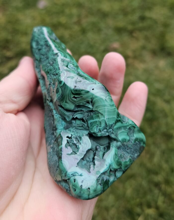 Malachit leštený FREE FORM č.1 – Obrázok 2