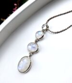 Mesačný kameň - Adulár prívesok Ag925