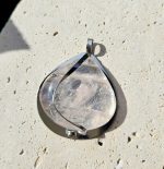 Ruženín prívesok na platničke z chir.ocele