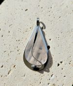 Ruženín prívesok na platničke z chir.ocele