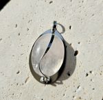 Ruženín prívesok na platničke z chir.ocele