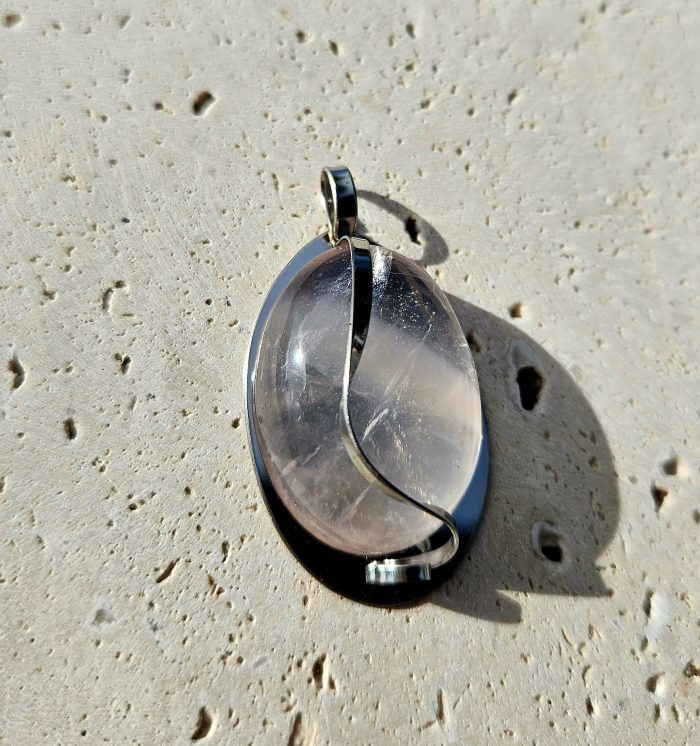 Ruženín prívesok na platničke z chir.ocele – Obrázok 2