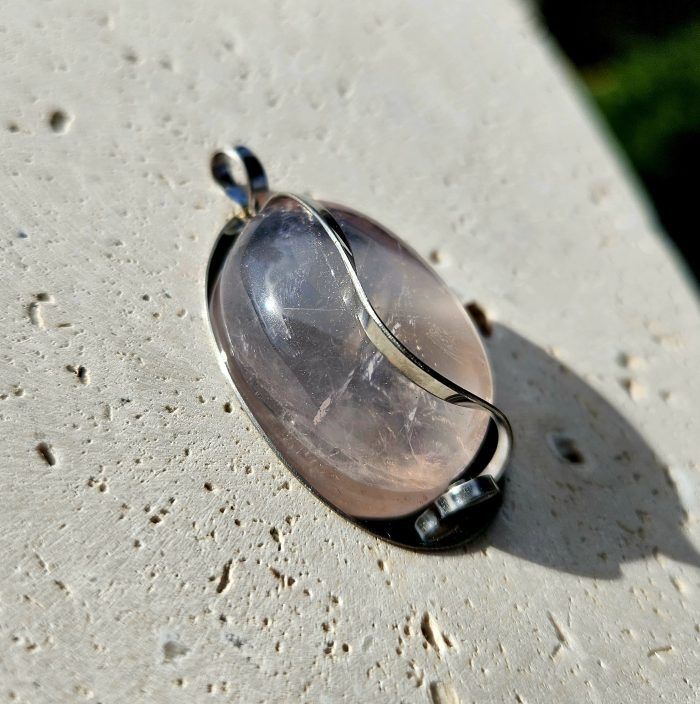 Ruženín prívesok na platničke z chir.ocele – Obrázok 3