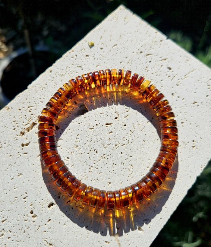 Jantár náramok disky pravidelné – Obrázok 2