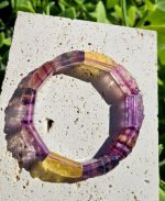 Fluorit náramok platničkový ornamenty – Obrázok 3