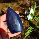 Avanturín modrý plamienok č.4